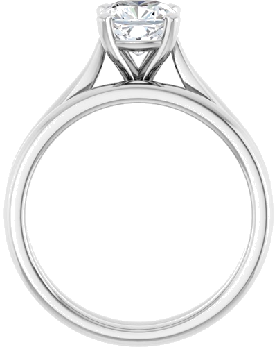 14K White 6 mm Cushion Engagement Ring Mounting (7)