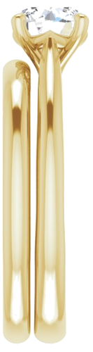 14K Yellow 6 mm Round Solitaire Engagement Ring Mounting (9)