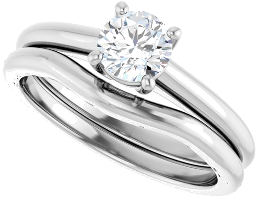 14K White 5.2 mm Round Solitaire Engagement Ring Mounting (10)