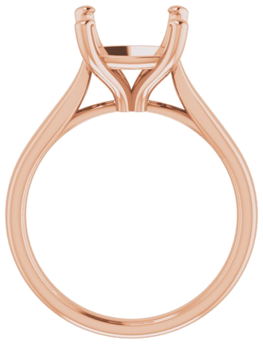 Sužadėtuvių Žiedas 14k rose gold Cushion 9mm (2)