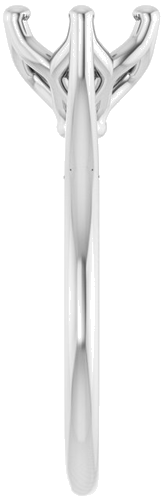 14K White 7.4 mm Round Engagement Ring Mounting (4)