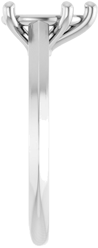 14K White 9x6 mm Pear Solitaire Engagement Ring Mounting (4)