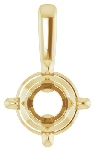 14K Yellow 5.5 mm Round 4-Prong Pendant Mounting (1)