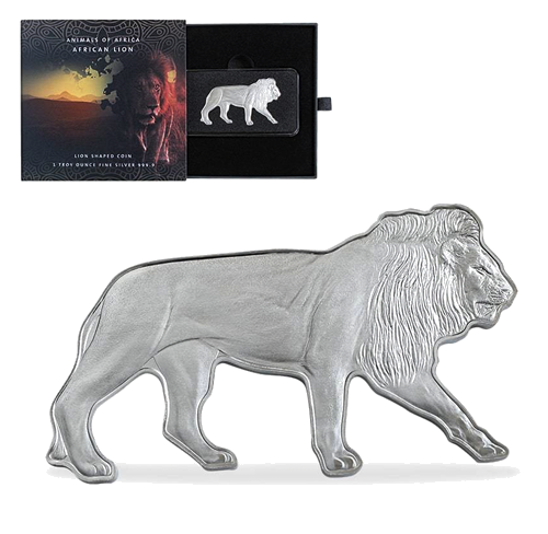 2021 Solomon Islands African Lion 1 oz silver Proof coin in a box (1)