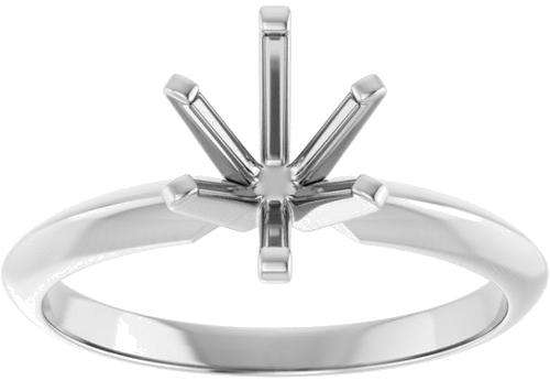 Sužadėtuvių Žiedas „Solitaire“ 585 Baltojo Aukso Oval 8mm x 6mm (3)