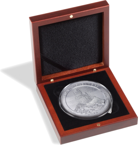 Medinė dėžutė vienai 41 mm. monetai Volterra (3)