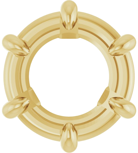 14K Yellow 8 mm Round Slide Pendant Mounting (1)