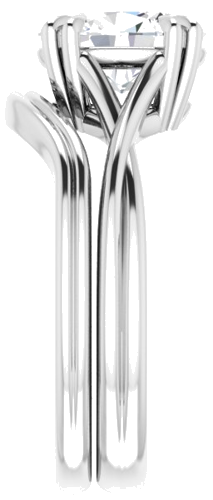 Sužadėtuvių Žiedas „Solitaire“ 585 Baltojo Aukso Oval 9mm x 7mm (9)