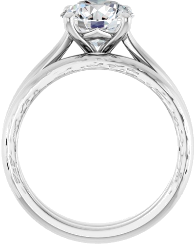 14K White 8 mm Round Solitaire Engagement Ring Mounting (7)