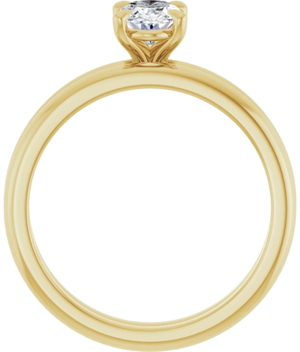 14K Yellow 7x5 mm Oval Solitaire Engagement Ring Mounting (7)
