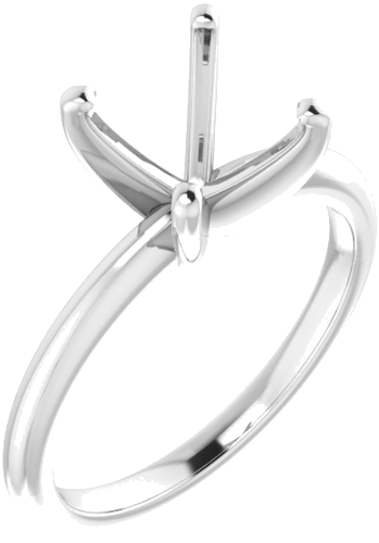 Sužadėtuvių Žiedas „Solitaire“ 585 Baltojo Aukso Round 8.8mm (1)