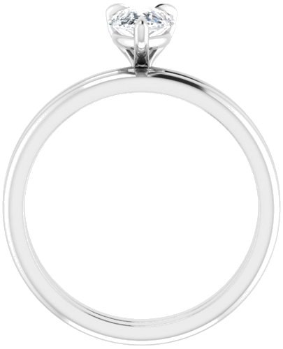 14K White  7x5 mm Pear Solitaire Engagement Ring Mounting (7)