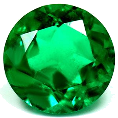 0.97 carat GREEN Round Smaragdas (1)