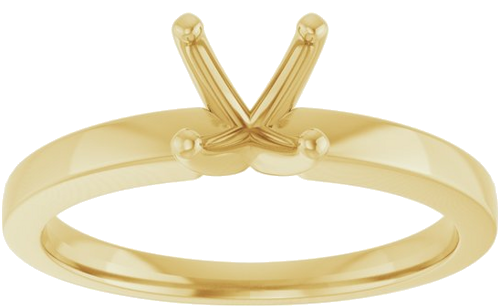 14K Yellow 5.8 mm Round Solitaire Engagement Ring Mounting (3)