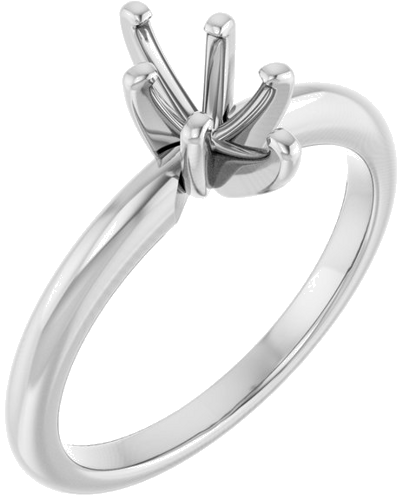 14K White  8x4 mm Marquise Solitaire Engagement Ring Mounting (1)