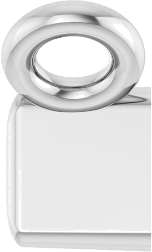 Pakabukas „Solitaire Channel-Set“ 585 Baltojo Aukso Straight Baguette 4.5mm x 2mm (3)