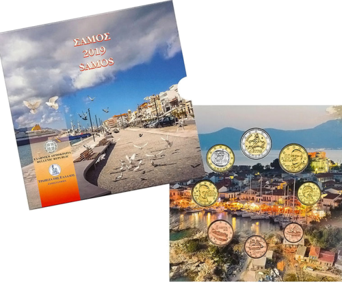 2019 Graikija Samos salos BU Euro monetų rinkinys (2)