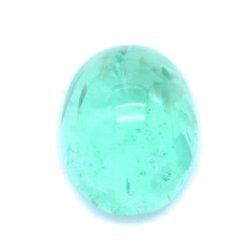 2.84 carat GREEN CABOCHON cut Oval Smaragdas (1)