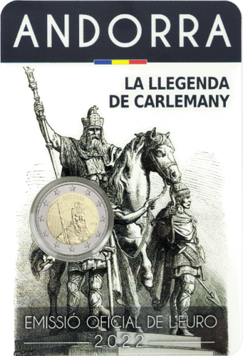 2022 ANDORRA THE LEGEND OF CHARLEMAGNE 2 EIRO BU MONĒTA (2)