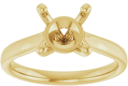 14K Yellow 8.2 mm Round Engagement Ring Mounting (3)