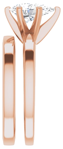 14K Rose 9x6 mm Pear Solitaire Engagement Ring Mounting (9)