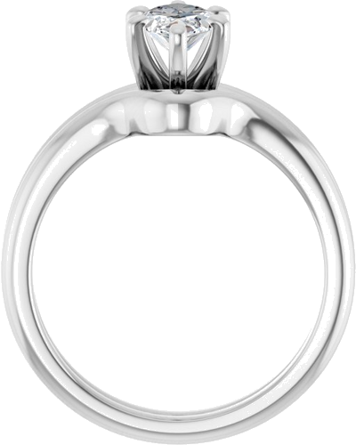 14K White  10x5 mm Marquise Solitaire Engagement Ring Mounting (7)