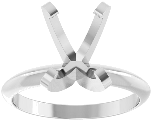 Platinum 10x8 mm Oval Solitaire Engagement Ring Mounting (3)