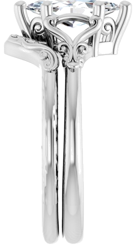 Sužadėtuvių Žiedas „Solitaire“ 585 Baltojo Aukso Marquise 10mm x 5mm (9)