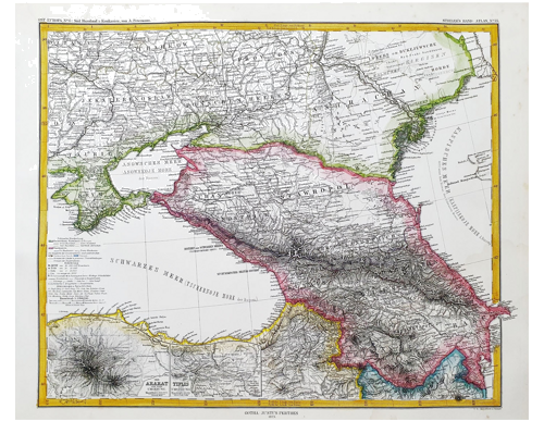 Европа – карта на региона на Източна Европа и Черно море „Ost Europe, Süd Russland“, А. Щилер / Г. Й. Пертес (около 1874 г.) (1)