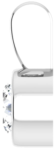 14K White 4.5 mm Round Bezel-Set Solitaire Pendant Mounting (6)