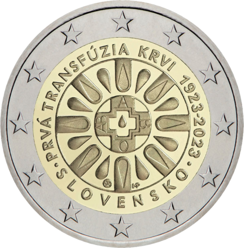 2023 Slovakia First blood transfusion with a €2 coin (1)