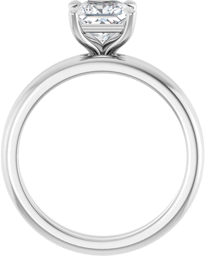 14K White 5.5x5.5 mm Square Solitaire Engagement Ring Mounting (7)