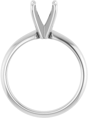 Platinum 6-6.6 mm Round 4-Prong Solitaire Ring Mounting (2)