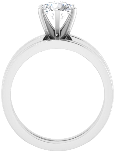 14K White 6.5 mm Round Solitaire Engagement Ring Mounting (7)