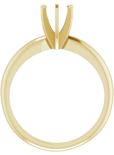 14K Yellow 5-5.3 mm Round 6-Prong Solitaire Ring Mounting (2)