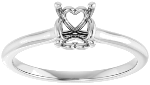 Sužadėtuvių Žiedas „Solitaire“ 14k white gold Oval 7mm x 5mm (3)