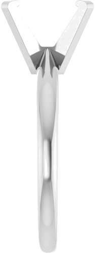 14K White 8.5x6.5 mm Emerald Solitaire Engagement Ring Mounting (4)