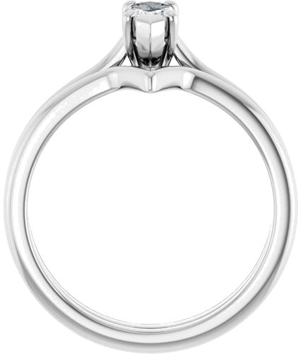 14K White 8x4 mm Marquise V-Prong Engagement Ring Mounting (7)