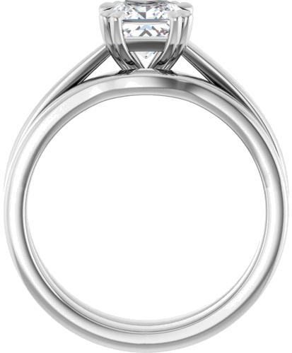 Sužadėtuvių Žiedas „Solitaire“ 950 Platinos Square 5.5mm (7)