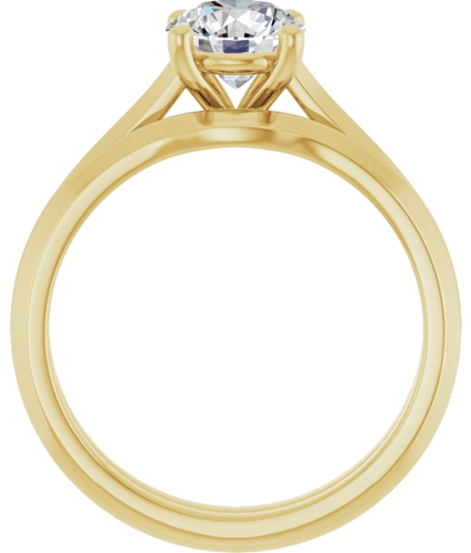 14K Yellow 6.5 mm Round Solitaire Engagement Ring Mounting (7)