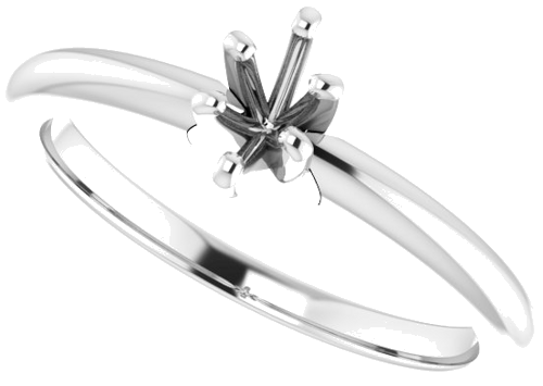 10K White  5x3 mm Marquise Solitaire Engagement Ring Mounting (5)