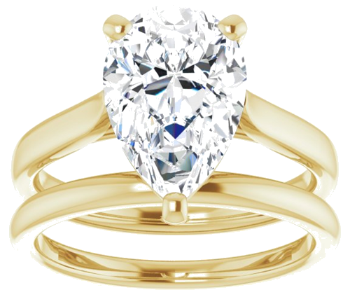 14K Yellow 12x8 mm Pear Engagement Ring Mounting (8)