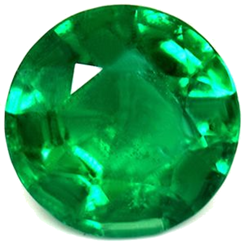 1.03 carat GREEN Round Smaragdas (1)