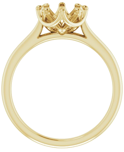 Sužadėtuvių Žiedas „Solitaire“ 585 Geltonojo Aukso Round 7.4mm (2)