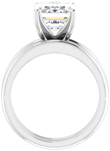 Sužadėtuvių Žiedas „Solitaire“ 925 Sidabro Emerald 10mm x 8mm (7)