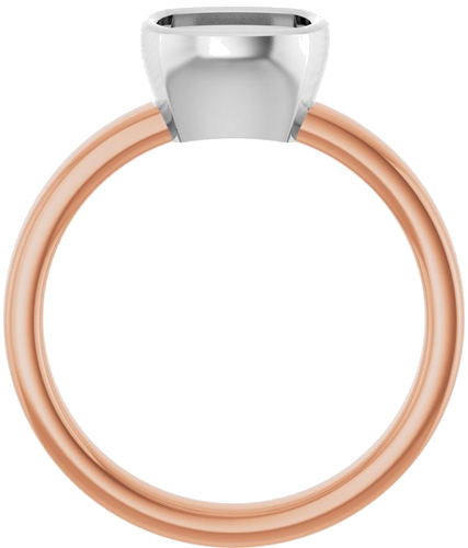 Sužadėtuvių Žiedas „Solitaire“ 585 Baltojo Ir Rožinis Aukso Cushion 7mm (2)