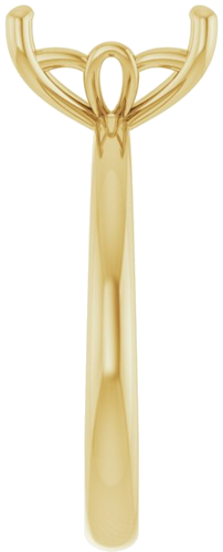 14K Yellow 9x7 mm Emerald Solitaire Engagement Ring Mounting (4)