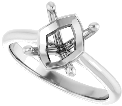 Sužadėtuvių Žiedas „Solitaire“ 585 Baltojo Aukso Oval 10mm x 8mm (5)