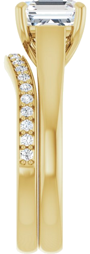 Sužadėtuvių Žiedas „Solitaire“ 585 Geltonojo Aukso Asscher 7mm (9)