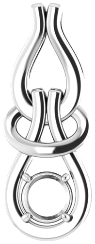 Pakabukas „Freeform“ 585 Baltojo Aukso Round 5.2mm (1)